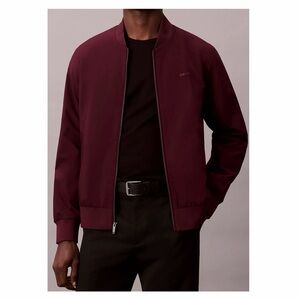 Calvin Klein Men's Wine Bomber Jacket